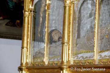 Los 8 pasos de la procesión del Viernes Santo, a punto en la Basílica de Telde (Foto TA)